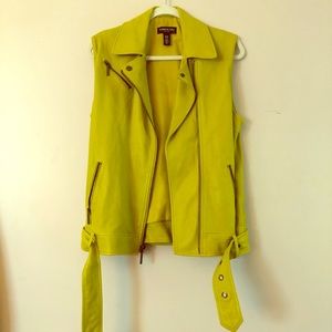 Kenneth Cole Green Faux Leather vest